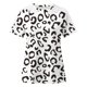 thumbnail image 3 of Gibobby Blusa de Trabajo de Manga Corta Camiseta con estampado Floral manga corta para mujer verano, camisetas gráficas informales con Panel encaje y cuell(Negro,XL), 3 of 5