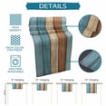 thumbnail image 6 of Farmhouse Light Blue Brown Table Runner - 108 Inch Long Vintage Wooden Striped Cotton and Linen Blended Dress Scarves Farmhouse Table Runner for Kitchen Dining, Coffee Table, 13" x 108", 6 of 8