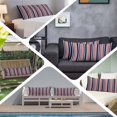 thumbnail image 5 of Navy Blue Red Striped Body Pillow Cover, Pillowcase Protectors with Zipper, Breathable Decorative Throw Pillow Case Cover, Modern Minimalist Ombre Lines Pillow Shams for Couch Sofa 20x54Inch, 5 of 8