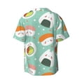 thumbnail image 2 of Balery Kawaii Sushi Men's Casual Button Down Shirt Short Sleeve Textured Summer Cuban Beach Shirts-3X-Large, 2 of 7