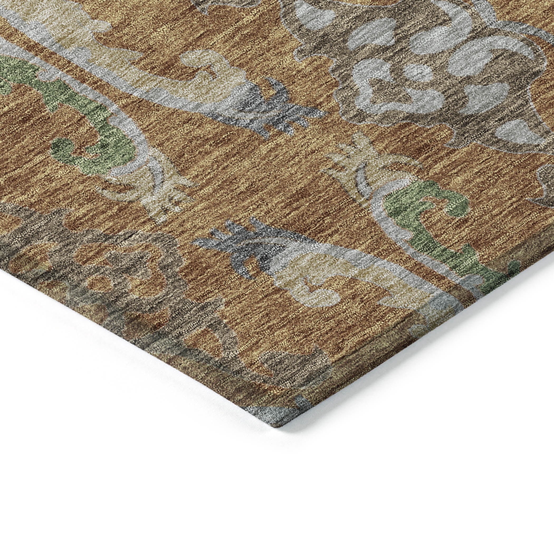 Addison Rugs Chantille Indoor/Outdoor Transitional Global Copper Washable Rectangle Rug, 10' x 14'