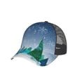 thumbnail image 7 of Disketp Christmas Trees Print Trucker Hat Men Women - Mesh Baseball SnapBack Cap, 7 of 7