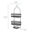 thumbnail image 3 of Acento 3-Tier Hanging Shower Caddy with Suction Cups, Non-Slip Neck, Bathroom Organizer, Matte Black, 3 of 12