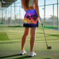 thumbnail image 5 of KEIAHUAN Tropical Sunset Print Tennis Skirt for Women Versatile Lightweight High Waisted Golf Skirt for Lady Quick Dry A Line Athletic Skirts with Shorts Pocket, 5 of 7