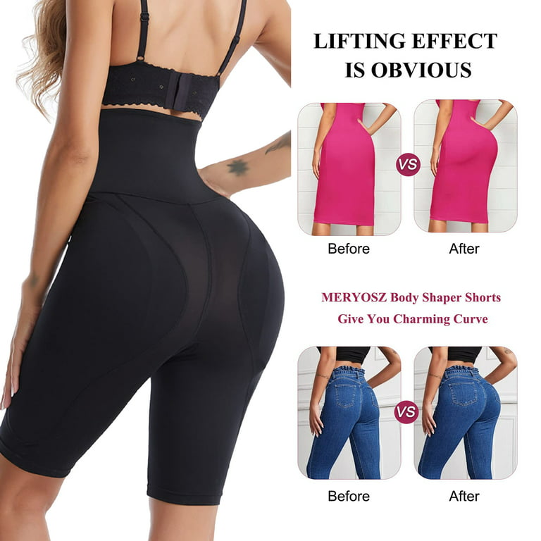 Lilvigor Butt Lifter Shapewear for Women Tummy Control Panties High Waist  Trainer Thigh Slimmer Shorts Body Shaper With Fake Pad for Hip Enhancer  Underwear Hook 