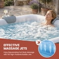 thumbnail image 3 of MOPHOTO Inflatable Hot Tub,4-6 Person Large Square Portable Blow up Hot Tub with Headrests and Cup Holder,Leak-Proof PVC Outdoor Spa with 130 Air Jets, 3 of 10