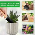 thumbnail image 4 of Hand Shovel for Gardening Trowel Garden Tool - 3Pcs Gardening Set of Tools Small Garden Rake Ergonomic Garden Hand Tools Wood Handle Gardening Tool 3 Piece - Gardening Tools Heavy Duty Garden Tool Set, 4 of 5