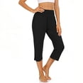 thumbnail image 5 of Aofany Capris Pants for Women High Waist Yoga Pants Women Athleisure Straight Legs with Pockets, 5 of 5