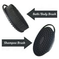 thumbnail image 3 of Exfoliating Silicone Body Scrubber Easy to Clean, Lathers Well, More Hygienic Than Traditional Loofah，Long Lasting 2 Pack, 3 of 7
