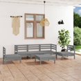 thumbnail image 1 of vidaXL 6 Piece Garden Lounge Set Grey Solid Pinewood, 1 of 5