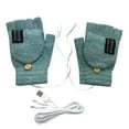 thumbnail image 2 of USB Heated Half Finger Gloves Under $5! Kadlawus USB Winter Half Finger Gloves, Electric Heated Knit Gloves for Men Women, Windproof Cold Warm Heating Gloves, Touchscreen Convertible Gloves, 2 of 7