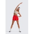 thumbnail image 3 of Shorts CRZ YOGA Falda con Volantes de Cintura Alta Rojo Profundo Talle S, 3 of 4