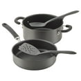 thumbnail image 6 of Rachael Ray Tools and Gadgets 2 Piece Lazy Flexi Turner and Scraping Spoon Kitchen Utensil Set, Gray, 6 of 6