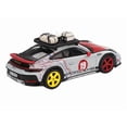 thumbnail image 4 of Porsche 911 Dakar #19 "Uncle Rally" Gray with Graphics and Roof Rack Limited Edition 1/64 Diecast Model Car by Mini GT, 4 of 6