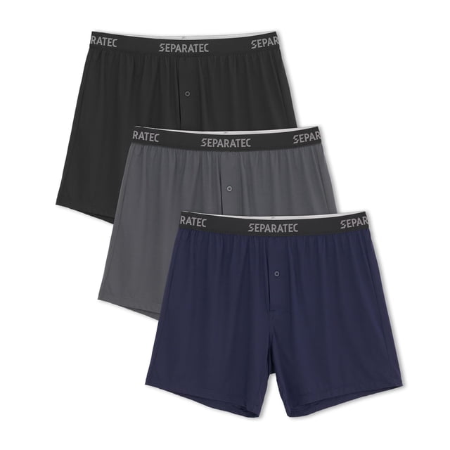 Pack de 3 calzoncillos tipo bóxer Separatec, transpirables, de malla de secado rápido, para hombre