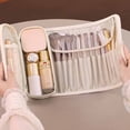 thumbnail image 4 of Youersen Leather Makeup Brush Case, Professional Makeup Organizer Roll Bag for Travel, White, 4 of 6