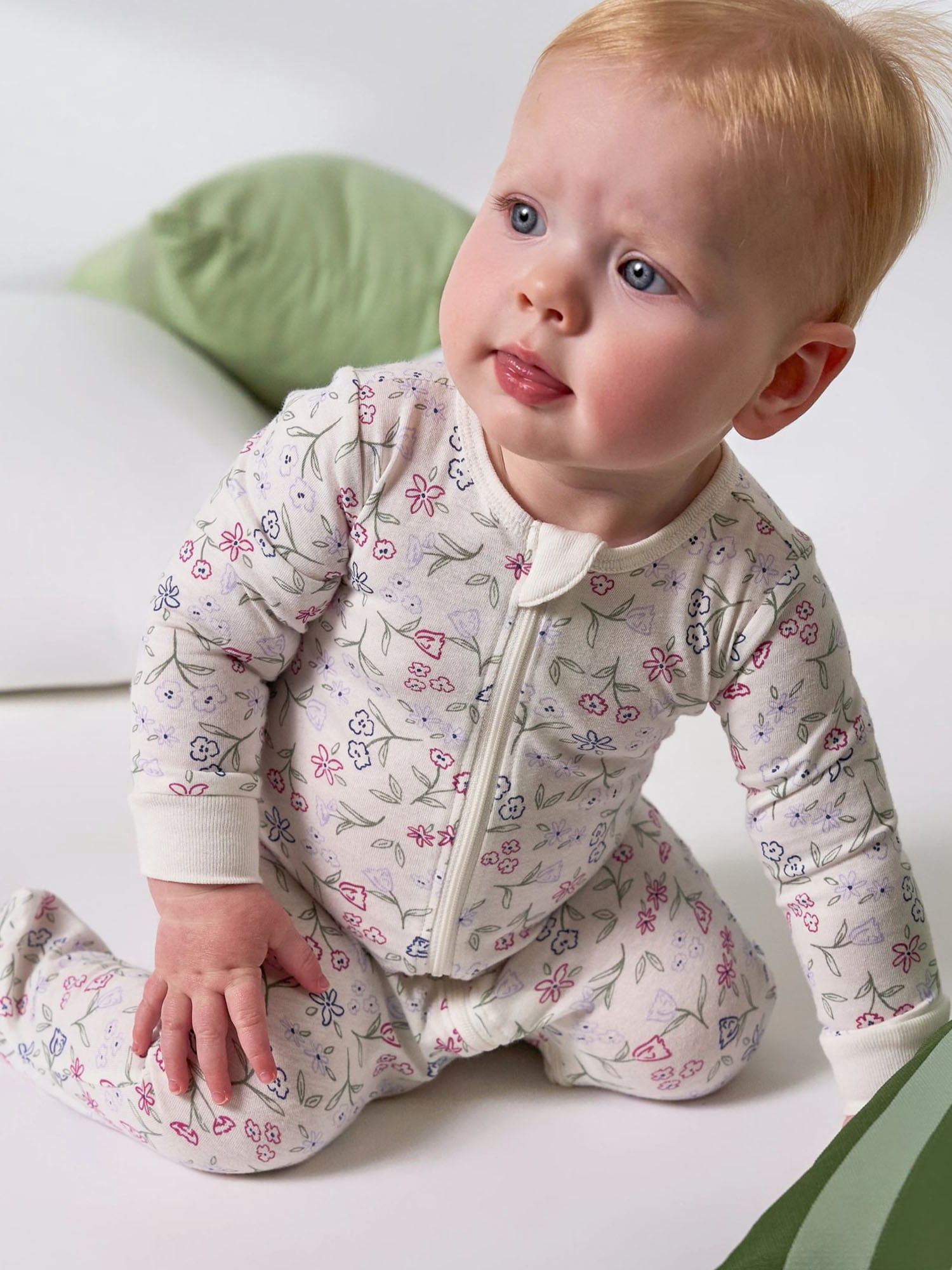 Gerber Baby Neutral Sleep N´ Play 2-Way Zipper Footed Pajamas, 4-Pack, Sizes, Newborn - 6/9 Months