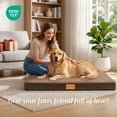 thumbnail image 4 of Exclusivo Mezcla Medium Dog Bed with Removable and Washable Cover 36"x24", Orthopedic Pet Bed for Crates, Non-Slip Bottom and Waterproof Liner, Brown, 4 of 10