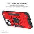 thumbnail image 4 of FIEWESEY for iPhone 15 Case,for iPhone 15 Pro Case,for iPhone 15 Plus Case,for iPhone 15 Pro Max Case,Military Grade Shockproof Hard Back Ring Stand Armor Case for iPhone 15 Plus(Red), 4 of 7