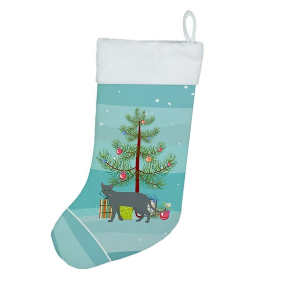 Raas Cat Merry Christmas Christmas Stocking 13.5 in x 18 in