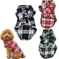 thumbnail image 1 of Bobasndm Dog Shirt, Pet Plaid Shirt, Cat Shirt, All Season British Plaid Basic Pet Clothes, Soft Lovely Casual Dog Clothes, 1 of 9