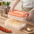 thumbnail image 2 of Dumpling Box - Large Capacity, Multi-Layer Freezer-Safe Snack Storage Container with Freshness Timer, Airtight Seal, and Convenient Carry Handle, 2 of 8
