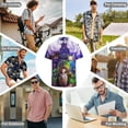 thumbnail image 6 of The Legend Of Zelda Men's Casual Button-Down Shirts Summer Short Sleeve Tee Shirt Daily Hawaiian Beach Shirt Top With Pocket, 6 of 9