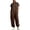 Coffee, variant on Short Sleeve Rompers For Women Plus Size Pants Set Beach Travel Set Trouser Pants Suits Vacation Outfits For Women Shirt and Wide Leg Pants Outfits Short Sleeve Coveralls Work Sets For Women