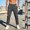 Black, variant on Timoontee Men Elastic Drawstring Waist Jogger Chino Pants Button Fly Ribbed Ankle Cuffs Four Pocket Twill Relaxed Fit Street Walking Casual Trousers Black XXXXL