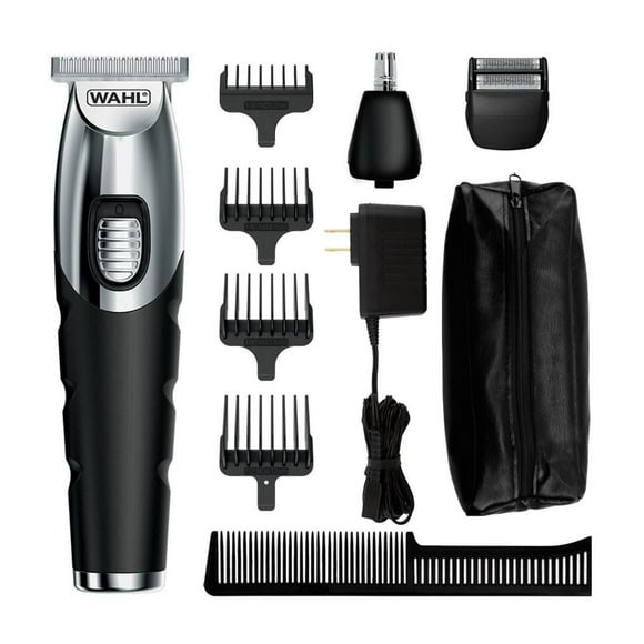 Ensemble de rasage rechargeable barbe et corps de Wahl - Modèle 3285 Kit de toilettage ultime pour un toilettage impeccable de votre visage et de votre corps, offrant une précision imbattable pour réduire, mélanger et définir votre barbe.