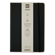 Pen+Gear Simulated Leather Journal, Black, A5 (5.8" x 8.3"), 240 Ruled Pages