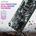 thumbnail image 4 of Samsung Galaxy S21 Plus Case, Camouflage Sturdy Phone Case with Heavy Duty Shockpro of Military Grade Anti-Fall Protection and Built-in Magnetic Cover for Samsung Galaxy S21 Plus MC Mint Green, 4 of 14