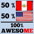 thumbnail image 2 of CafePress - Half Peruvian Half American Body Suit - Baby Light Bodysuit, Size Newborn - 24 Months, 2 of 4