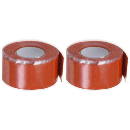 Uxcell 2 Rolls Self Fusing Silicone Tape 1" x 10ft x 0.02" Waterproof Sealing Rubber Tape for Pipe Hose Leak Repair, Red
