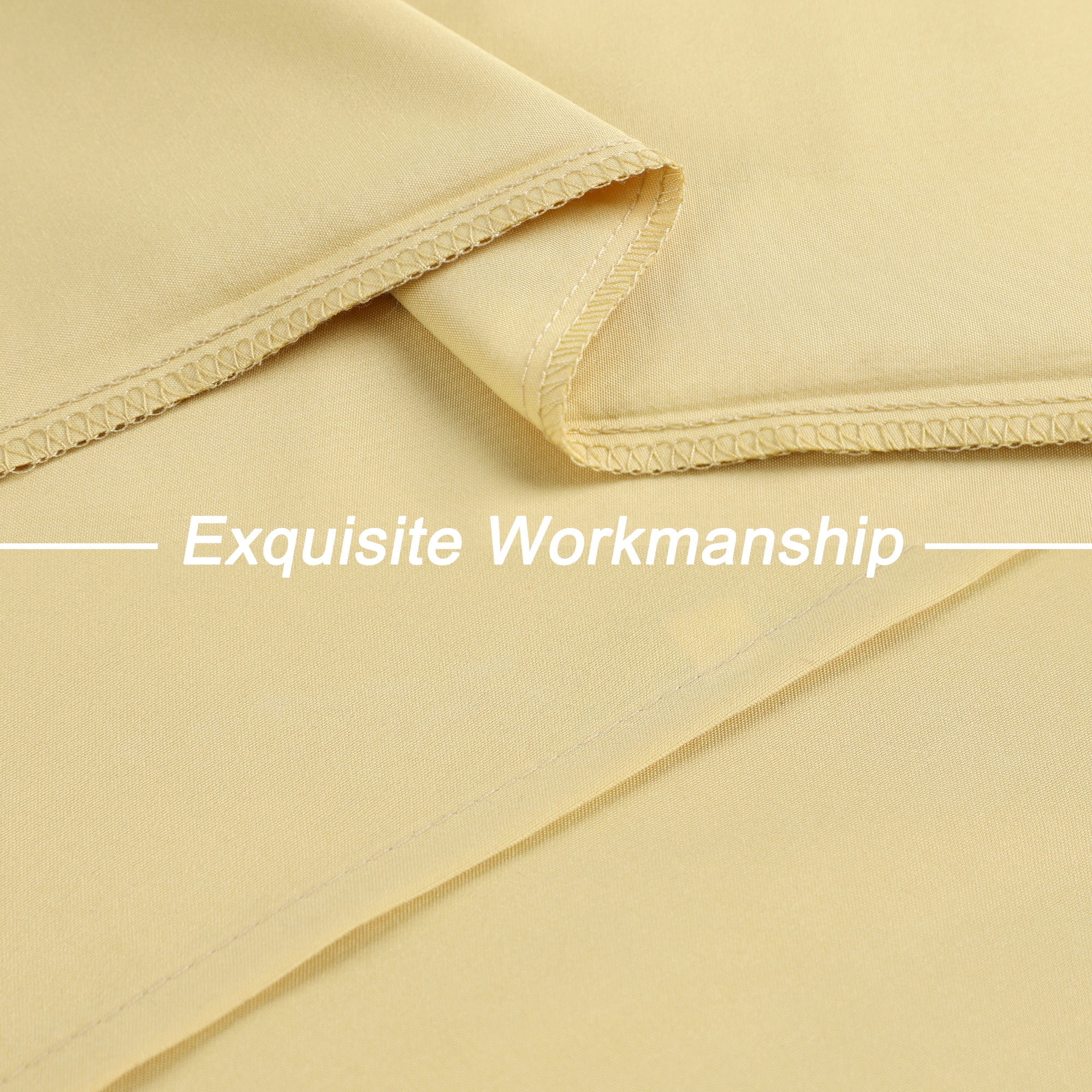 Unique Bargains Soft Microfiber Pillowcases Gold 20"x48"