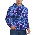 thumbnail image 2 of Sikiie Blue Lightning1 Men's Hoodie, Essentials Hoodie, Sweatshirt, Pullover Hooded Sweatshirt for Men-X-Large, 2 of 7
