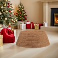 thumbnail image 4 of COMPUKAS Rustic Farmhouse Christmas Tree Collar Woven Paper Rope Base Cover for Xmas Decor, 4 of 6