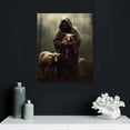 thumbnail image 5 of PIKWEEK Jesus and Lamb Canvas Wall Art Jesus Save Lost Lamb Posters Prints Vintage Christian Pictures Wall Decor For Bedroom Modern Jesus Paintings Decorative Art, 5 of 5