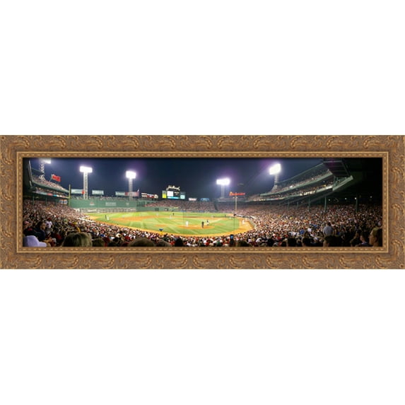 Fenway Park 40x14 Large Gold Ornate Wood Framed Canvas Art - Home of the Boston Red Sox