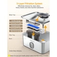 thumbnail image 4 of Fuente de agua para perros SIBAYS de acero inoxidable de 15 litros con luz LED, 4 of 8