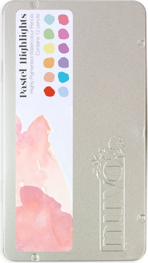 Nuvo Watercolor Pencils 12/Pkg-Pastel Highlights