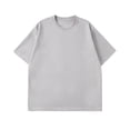 thumbnail image 2 of Pxiakgy t shirts for men Mens Summer Solid Color Fabric Simple Casual T Shirt with Round Neck And Short Sleeves mens t shirts mens tops Dark Grey + XXL, 2 of 4