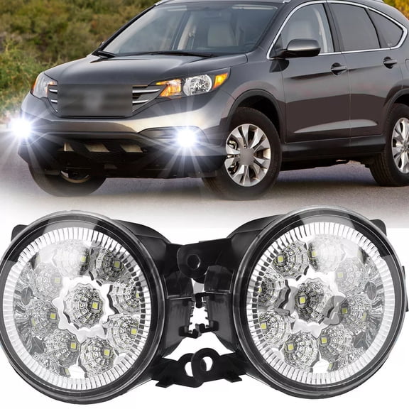Pair 6000K White Clear Lens Bumper Fog Light Lamp fit for Honda CRV CR-V 2012 2013 2014