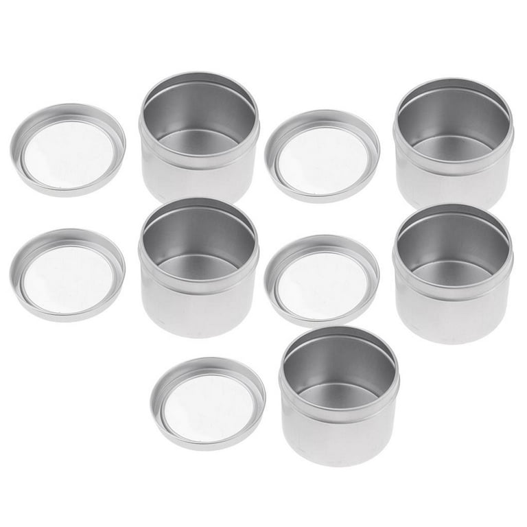 Indiamart Silver Round Box 5Pc Screw Round Tins 100ml Box For Lip