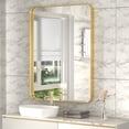 thumbnail image 4 of PAIHOME Gold 30x40" Rectangle Metal Wall Mirror, Bathroom Mirrors for Over Sink,Rust-Proof Stainless Steel Frame, 4 of 9