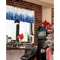 thumbnail image 3 of Christmas Valances for Windows Xmas Tree Forest Christmas Kitchen Curtain Valances Rod Pocket Snowflake Blue Snowy Forest Winter Window Curtain Seasonal Valance Christmas Decor, 54x18 Inch, 3 of 6