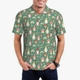 thumbnail image 2 of Balery Mushrooms Gnome Printed Men’s Short Sleeve Polo Shirt, Midweight Men's Shirt,Golf Polo shirts -4X-Large, 2 of 8