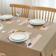 thumbnail image 3 of Brown Boho Geometric and Plant Pattern Summer Placemats Table Placemats Set Of 4-Linen Kitchen Washable Placemats Table Mats 11.8"x17.7"Non-Slip Heat Resistant, 3 of 6