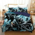 thumbnail image 3 of Bat-Man Bedding Set Cartoon 1 Bat-Man Duvet Cover with 2 Pillow Sham Comforter Cover(No Filler) Bedroom Decor,Bat-Man Print Ultra Soft Duvet Cover Set, 3 of 4