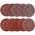 thumbnail image 1 of Almohadillas de discos de lijado de 100 uds, hoja de papel de lija de grano mixto de 125mm para LIJADORA Orbital aleatoria, 8 agujeros, 1 of 5